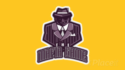 Animated Gaming Logo Maker with an Intimidating Mafia Man Illustration 29q-2862