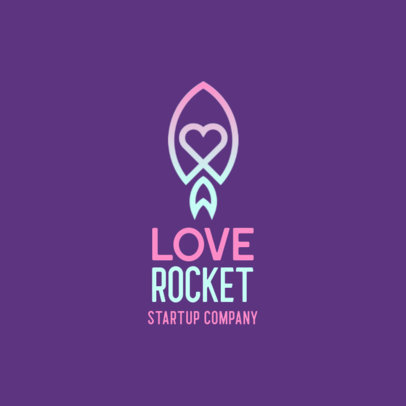 Dating App Logo Generator Featuring a Rocket Icon