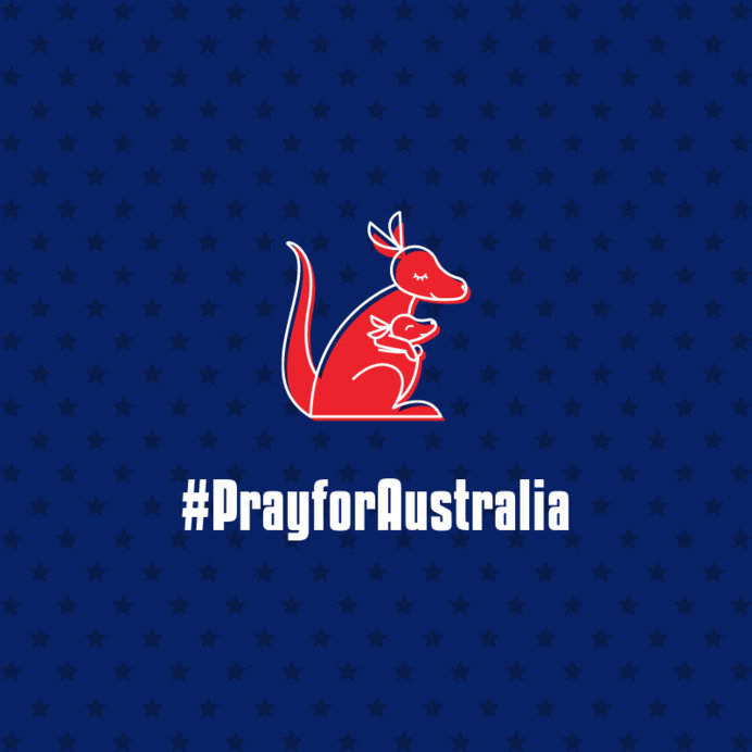 Social Media Post Template with a Support Message for Australia