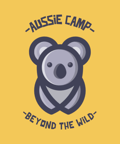 Summer Camp T-Shirt Design Maker with a Koala Illustration