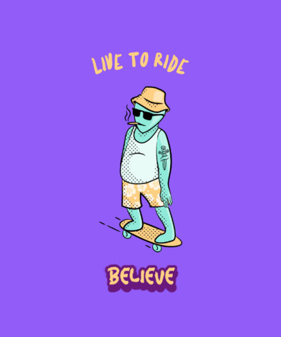 T-Shirt Design Maker Featuring a Cartoonish Character Clipart