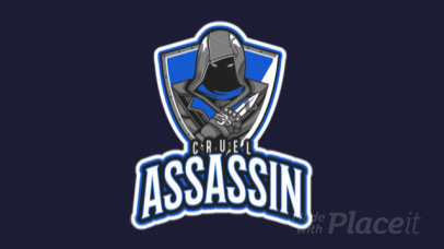 Animated Gaming Logo Maker Featuring a Hooded Assassin a29l-2860