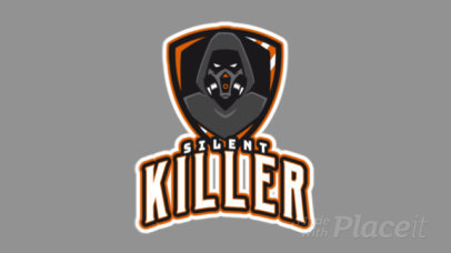 Animated Gaming Logo Creator with a Gas-Masked Killer