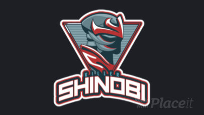 Animated Gaming Logo Maker Featuring a Shinobi Ninja Character 523m-2860