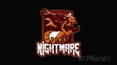 Animated Gaming Logo Template with an Armored Dragon