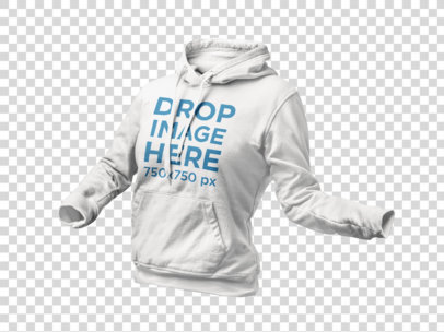Invisible Model Mockup of a Women's Hoodie a9140