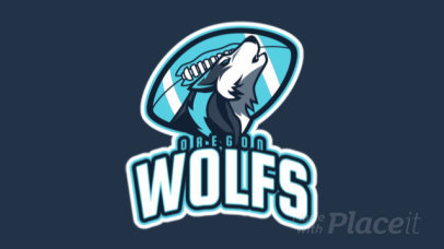 Animated Logo Creator for a Football Team with a Wolf Illustration 1616g-2860