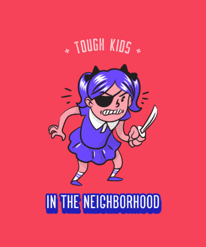 Funny T-Shirt Design Maker with a Rebel Girl 2135h