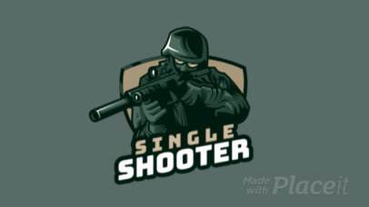 Animated Gaming Logo Generator with an Illustrated Special Forces Soldier