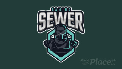 Animated Gaming Logo Generator Featuring a Masked Character With a Respirator 1869m-2858 