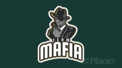  Animated Gaming Logo Generator Featuring a Mafia Gangster Clipart 