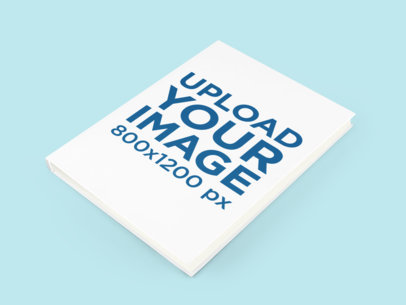 Hardcover Book Mockup Lying on a Surface