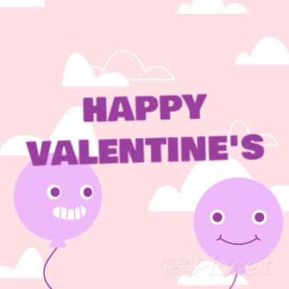 Valentine's Day-Themed Instagram Video Maker Featuring Cute Animated Balloons 