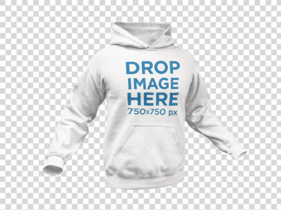 Men's Pullover Hoodie Invisible Model Mockup 10659