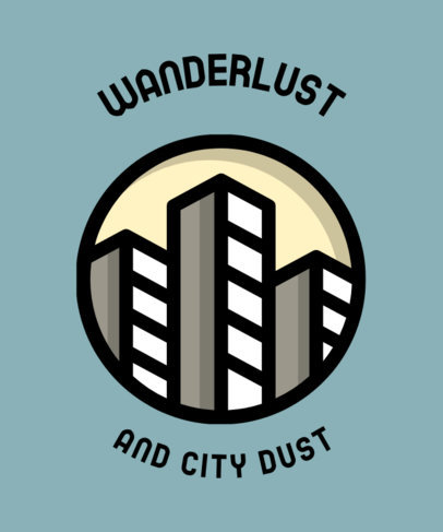 T-Shirt Design Template with a Quote for Travel Enthusiasts 