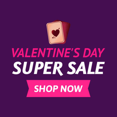 Online Banner Maker for a Valentine's Super Sale 
