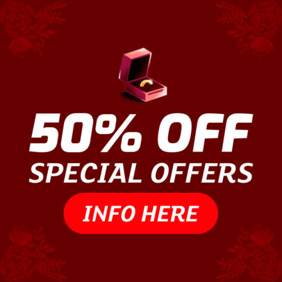 Valentine's Day Online Banner Creator with a Special Offer 