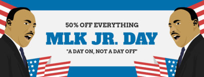 Facebook Cover Generator with a Martin Luther King Illustration