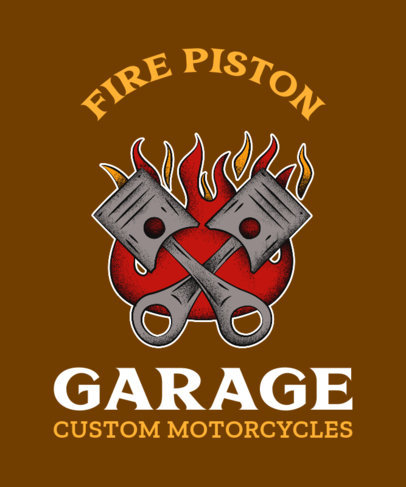 Biker Club T-Shirt Creator with a Pistons Graphic