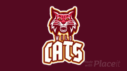 Animated Mascot Logo Maker Featuring an Aggressive Wildcat Illustration 