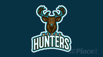 Animated Sports Logo Template Featuring an Illustrated Deer