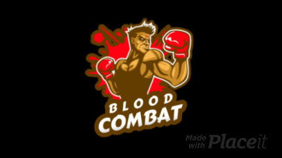 Animated Logo Generator for Combat Games Featuring a Fighter Illustration 1847p-2857