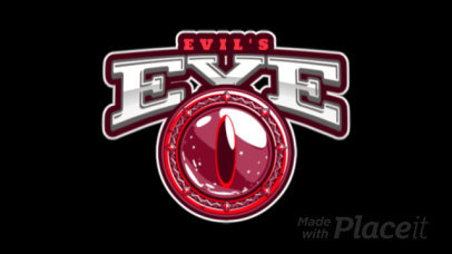 Animated Gaming Logo Template With an Evil Eye Illustration
