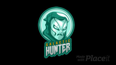 Animated Gaming Logo Template Featuring a Mysterious Masked Character 
