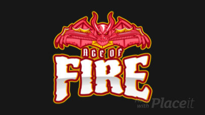 Animated Gaming Logo Generator for Fantasy Games Fans Featuring a Dragon Clipart 