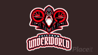 Animated Gaming Logo Template Featuring a Dark Sorcerer Illustration 2613aa-2857