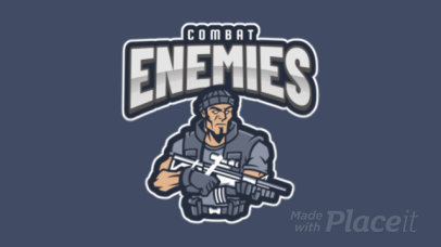 Animated Gaming Logo Generator Featuring a Male Shooter 