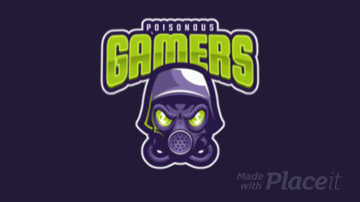 Animated Logo Maker for Gamers Featuring a Toxic Mask 