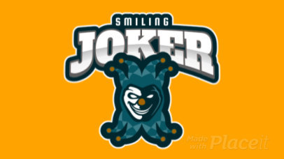 Animated eSports Logo Template with an Evil Clown Clipart 