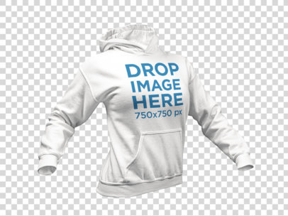 Invisible Model Women's Hoodie Mockup a10656