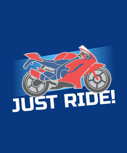 T-Shirt Design Maker Featuring a Motorcycle Graphic