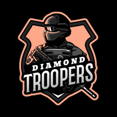 Gaming Logo Generator Featuring an Elite Force Soldier Illustration 