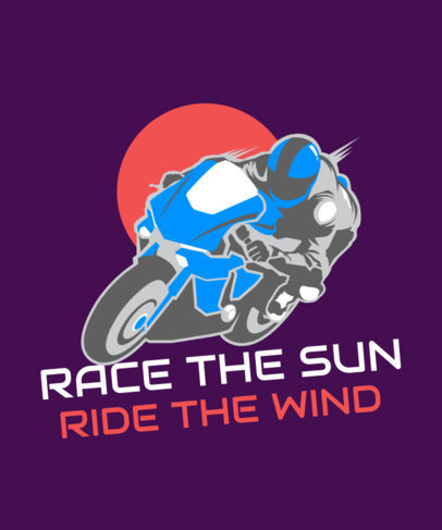 T-Shirt Design Maker with a Racing Biker Illustration