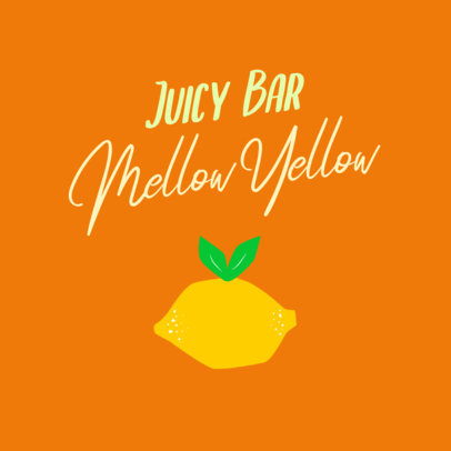 Superfoods Logo Template for a Juice Bar with an Orange Graphic