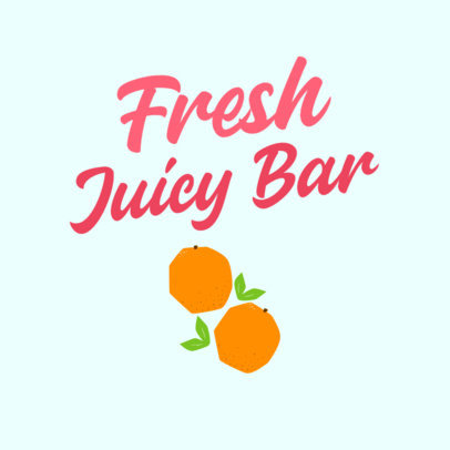 Juice Bar Logo Maker Featuring Fresh Oranges Clipart