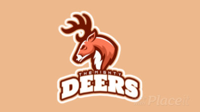 Animated Sports Logo Template with a Mad Deer Graphic 21x-2859