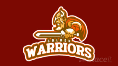 Gaming Logo Maker for a Squad with an Animated Warrior Character