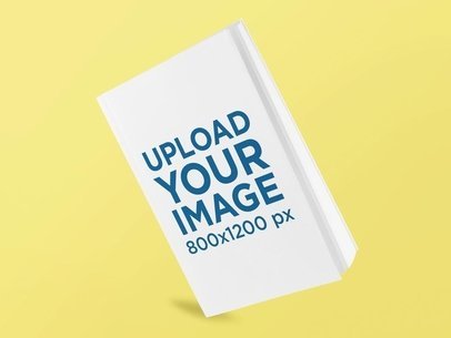 Book Mockup Over a Transparent Background in Angled Position