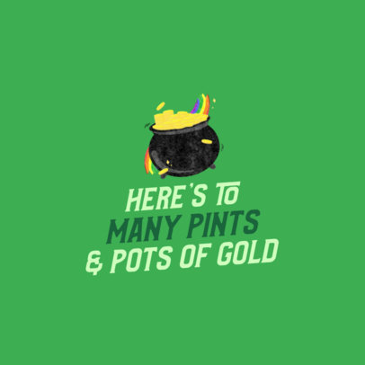 Holiday Facebook Post Template Featuring St. Patrick's Day Graphics