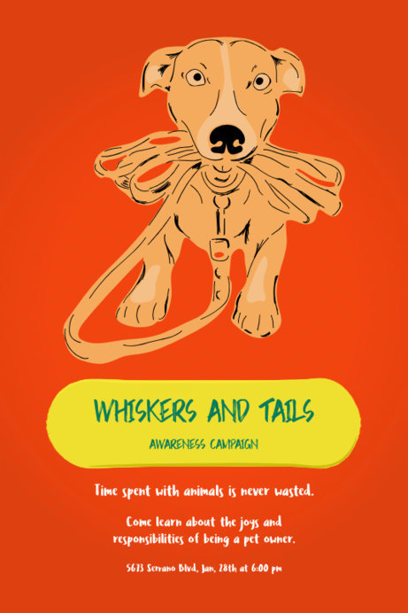 Flyer Generator Featuring a Dog Care Awareness