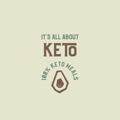 Keto Restaurant Logo Maker with an Avocado Icon