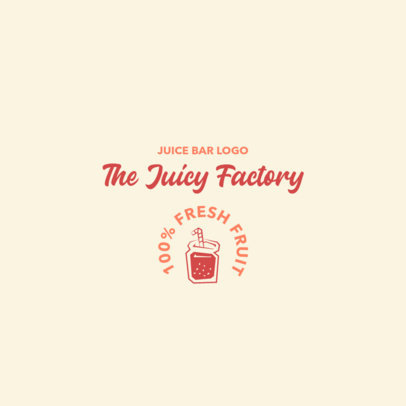 Juice Bar Logo Maker with a Simple Illustration