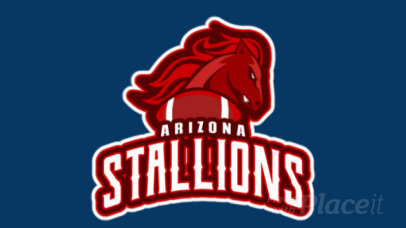 Animated American Football Sports Logo Maker 245e 