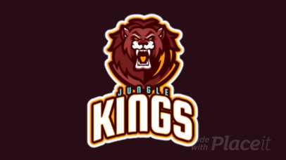 Animated Logo Maker Featuring a Fearsome Lion Graphic a29h-2332