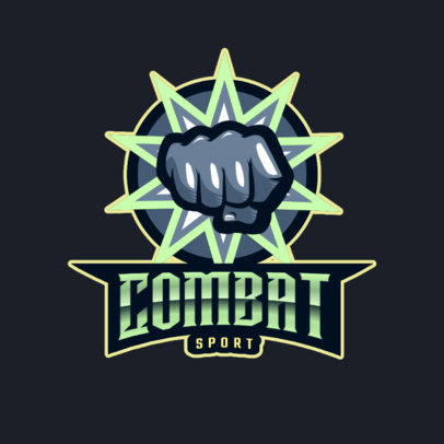 MMA Logo Maker with a Fist Clipart