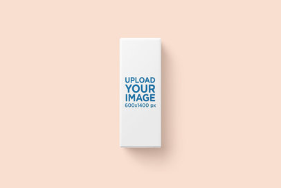Cosmetic Packaging Box Mockup Featuring a Solid Color Backdrop